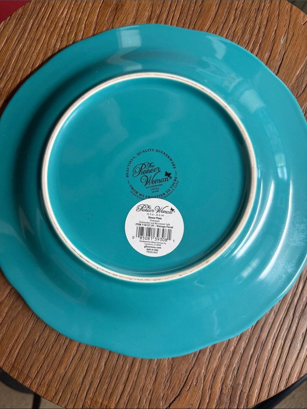The Pioneer Woman Floral Ceramic Dinner Plate - Vintage Floral White, Red, Teal